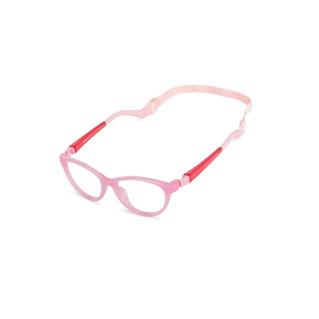 Hooper Screen Glasses Blue-Block Kids Computer Glasses: Pink Red Full Rim Cat Eye Kids  5-8 yrs  Lenskart Junior LKJ E10042CE-C2 right side